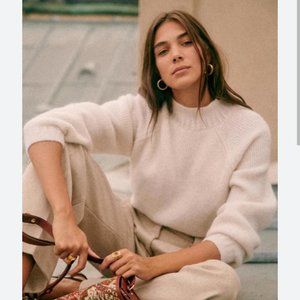 Sezane Ecru Otis Sweater Size Small